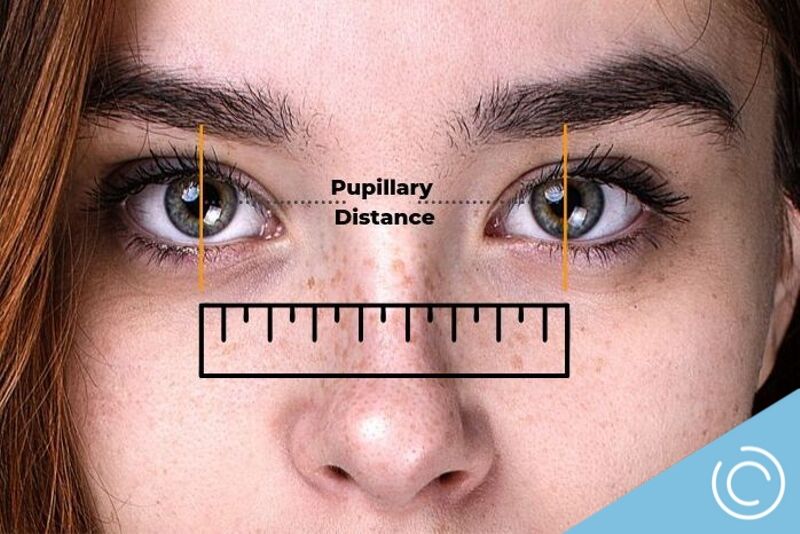 pupil distance on glasses